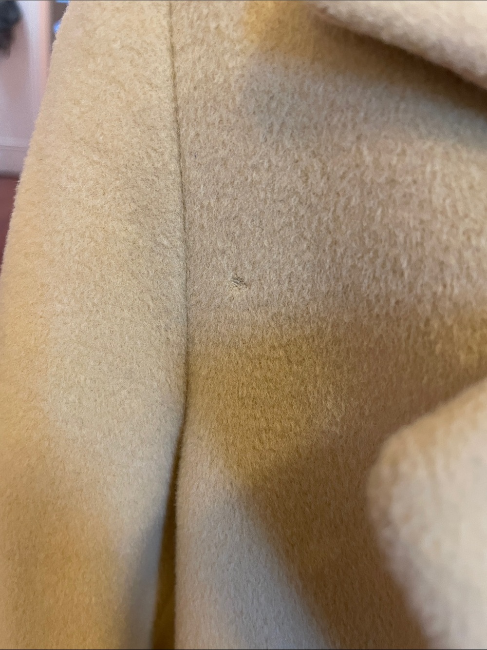 Double-Breasted Felted Yellow Blazer - Picture 10 of 11